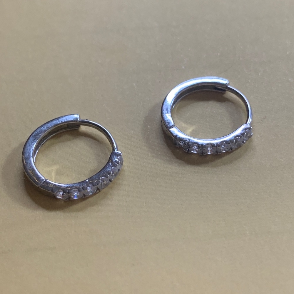 silver hoop earrings